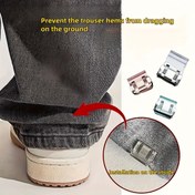 Resim 2/4 adet Pantolon Bacak Kısalaştırma Görünmez Sabitleyici Klipsler, Pantolon Bacak Sürüklemeden Koruma, Dikiş Gerektirmeyen Gizli Toka Bacak Kapatma Cihazı, Pantolon Bacak Sallanmayı Önleyici Getirme Tokası 