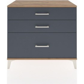 Resim Hyperion Şifonyer 3 Çekmeceli 88x44x80 Çam-antrasit Çam 