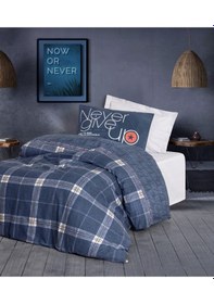 Resim Cotton Box Genç Odası Tek Kişilik Lastikli Çarşaflı Nevresim Takımı Given Gri 