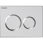 Resim VİSAM OLİMPOS İKİ KADEMELİ PARLAK KROM KUMANDA PANELİ 