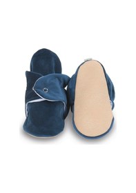 Resim Kadife Kaydırmaz Tabanlı Pamuk Astarlı Çıtçıtlı Lacivert Panduf - F-870 