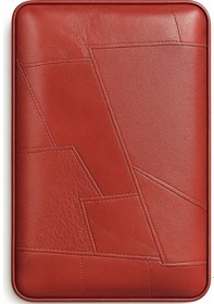 Resim Cohiba Dahili Çakmaklı Bordo Desenli Deri Puro Taşıma Çantası - Seyahat Humidoru - Tr8832 
