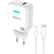 Resim Hepu iphone Uyumlu Gerçek 18W 3.0 Qualcomm Hızlı Şarj Cihazı 