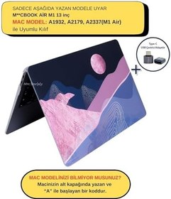 Resim McStorey MacBook Air 13 inç Kılıf (2018–2020) A1932 A2179 A2337 M1 Uyumlu | Desenli Sert Kapak Kılıf, Mat Yüzey, Çizilmeye Dayanıklı, Sararmayan Koruma Pembe 