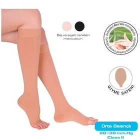 Resim Diz Altı Varis Çorabı Açık Burun Orta Basınç Variteks 912 (282098548) Ten Rengi CCL2 3XL Açık Kısa 