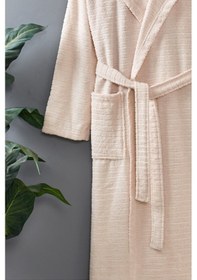 Resim Kapüşonlu Bornoz Doğa Bej L/xl Bej 