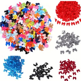 Resim 200 Adet Mini Saten Kurdele | Çok Renkli Polyester Kurdelalar DIY El İşleri, Dikiş ve Dekorasyon İçin | Düğün Hediyeleri, Hediye Paketleme, Tatil Süslemeleri için İdeal | Ev & Ofis Dekoru Aksesuarları, El Sanatları, Noel, Cadılar Bayramı 