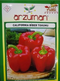 Resim Arzuman California Dolmalık Kırmızı Biber Tohumu 5 Gr 