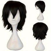 Resim Anime ve Manga Karakterleri İçin Şık Kısa, Düz Saç - Halloween, Partiler ve Cosplay Etkinlikleri İçin Mükemmel, Cosplay Saç Parçası | Anime Saç Stili | Yüksek Kaliteli Fiber Saç, Anime Saç Parçası 