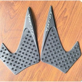 Resim Chuangyinshop Black Yamaha Mt 07 Motorcycle Yağ Tank Koruyucu Kaydırmaz Ped Diz Yastığı 2014 2017 