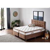 Resim Nironyatak Niron Latte 150X200 Cm Çift Kişilik Yatak Baza Başlık Seti - Sert 