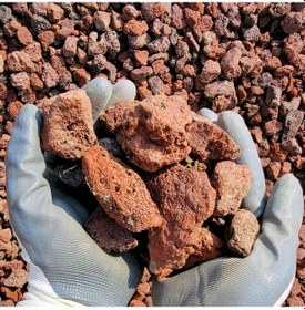 Resim Kırmızı Pomza Taşı 6 KG 2-4 cm Akvaryum Taşı Mangal Taşı 