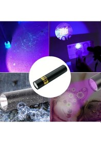 Resim Ollevra Mini Cep Boy Led Uv Mor Işık El Feneri Oje Kurutucu Para Kontol Cihazı Usb İle Şarj Olur Siyah 