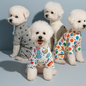 Resim Küçük ırklar için çiçek desenli kazak köpek kazak - Polyester Örgü Kumaş, Sonbahar ve İlkbahar Giyim 