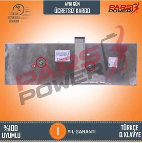 Resim Toshiba Uyumlu Satellite C55-A-10T, C55-A-10U, C55-A-111 Klavye Beyaz Beyaz - Çerçeveli 