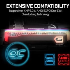 Resim TeknoKapsül Geil Ram Dimm 16GB Ddr5 Orion V Rgb GAVSG516GB6400C42ASC 6400MHZ 
