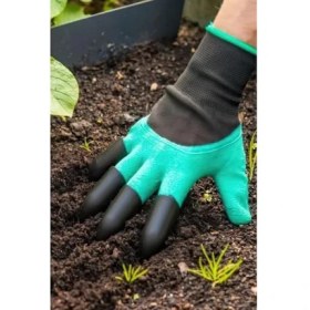 Resim NY Home Toprak Kazmak Ekme Çapalama Için Korumalı Bahçe Bahçivan Eldiveni Için Parmak Korumalı Bahçıvan Eldiveni (Kaliteli ve Dayanıklı Seri) 
