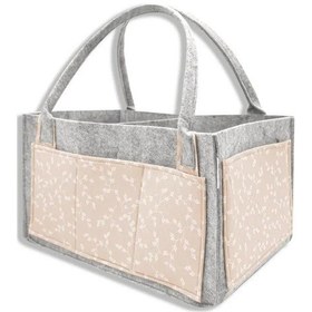 Resim Nessiworld Babyjem Keçe Anne Bebek Bakım Çantası 772 Somon Çiçek-39735 