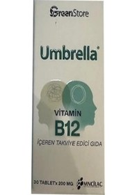 Resim Umbrella Vitamin B12 30 Tablet 