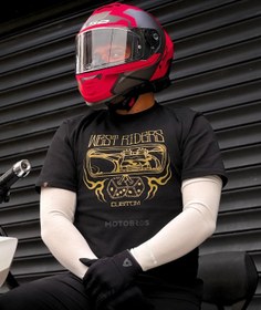 Resim HALL BREATHE Beyaz Motosiklet Kol Koruyucu Bandaj, Esnek ve Rahat Kullanım 