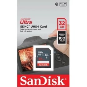 Resim Sandisk Ultra 32GB 100mb/s SDHC Hafıza Kartı 