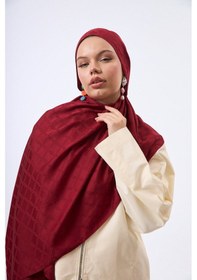 Resim Mirsoy Scarf Lina Modern Desen Şal Kırmızı 