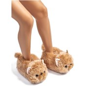 Resim Twigy Kedi-2 Kadın Hayvanlı Panduf Kahverengi 36/41 CC0615 Kahverengi 