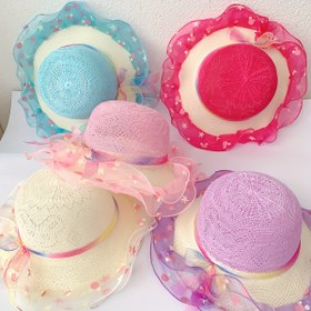 Resim 1/2 Bal Kız Yaz Sun Şapkası - Pastel Çiçek Tasarımı, Hafif Polyester, Non-Textile Malzeme, Açık Hava Aktiviteleri ve Günlük Giyim için İdeal, Açık Hava Aksesuarları|Oyunca Aksesuarı|Dayanıklı Başlık 