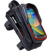 Resim Sones Wıld Man M30 1l Sert Kabuk Dağ Bisikleti Ön Kiriş Çantası Tpu Dokunmatik Ekran Bisiklet Ekipman Çantası Siyah Kırmızı Kırmızı - Siyah 