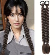 Resim 40.64 cm 2 adet Bükülmüş Örgüler, Kadınlar ve Kızlar için Günlük Kullanım, Tatiller, Cadılar Bayramı, Noel, Müzik Festivali, Parti, Rol Yapma, Örgülü Saç, Siyah, Çok Renkli, Kahverengi, Pembe, Çikolata Kahverengi, Moda Sentetik Isıya Dayanıklı Örgülü Saç Uzantıları, Örgü Saç Malzemeleri 