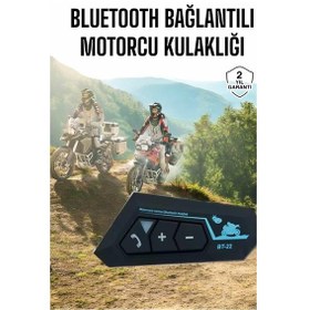 Resim İnterkom Intercom Kask Kulaklık Bt22 Bluetooth Motolet Kulaklık Semeglbl - 39 5.0 Bluetooth 