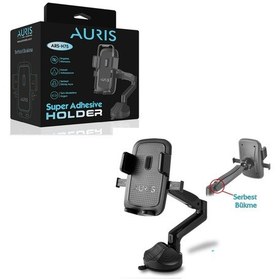 Resim Auris H75 Akrobat Kollu Vantuzlu Araç İçi Telefon Tutucu Siyah 