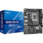Resim ASROCK H610M Hdv/m.2 Ddr4 Soket 1700 Ddr4 3200MHZ Pcı-E 4.0, M.2, Usb3.2 HDMI DVI Dp Matx Anakart (A 