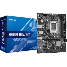 Resim ASROCK H610M Hdv/m.2 Ddr4 Soket 1700 Ddr4 3200MHZ Pcı-E 4.0, M.2, Usb3.2 HDMI DVI Dp Matx Anakart (A 
