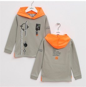 Resim Wanex Erkek Çocuk Kapüşonlu Mevsimlik Sweatshirt - 15767 Haki 