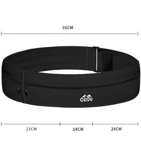 Resim Sones Küçük Oudu Açık Hava Sporları Taşınabilir Sarma Bel Çantası Unisex Cep Telefonu Çantası Siyah 