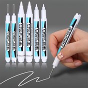 Resim 1 Adet/3 Adet Hızlı Kuruyan Beyaz Jel Rulo Kalem, Cam, Lastik ve Defter İçin Kalıcı Mürekkep, İnce & Geniş Uçlu (0.7mm, 1mm, 2.5mm) - Lekeye Dayanıklı 