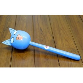 Resim Ahşap Kedili Marakas Tekli Polos:26 Çok Renkli 