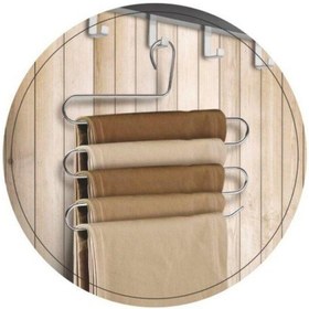 Resim 5 Katlı Pantalon ve Eşarp Askısı Metalik 