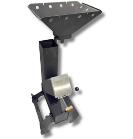 Resim Çok Fonksiyonlu Izgaralı Roket Pelet Sobası Ve Odun Sobası - Rocket Grill 