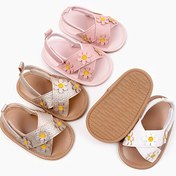 Resim Daisy Flower Sandaletleri - Açık Burunlu, Düşük Top, Yaz Plajı ve Rahat Ayakkabılar, saç tokası ve Döngü Bağlantı Kayışı, Yumuşak Kauçuk Taban ve Rahat Taban İçin, İç/Dış Mekan Kullanımı İçin Sevimli Sandaletler 