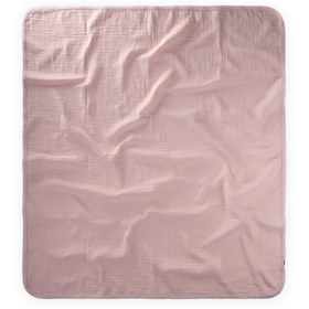 Resim Cigit Dantel İşlemeli Tekkat Müslin Battaniye 100X100 cm +/- 3 cm Pudra Pembe 