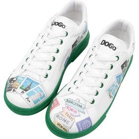 Resim Dogo Kadın Vegan Deri Beyaz Sneakers - Ready To Travel Tasarım 