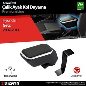 Resim S-Dizayn Hyundai Getz Kol Dayama Kolçak Çelik Ayaklı ABS Gri 2002 