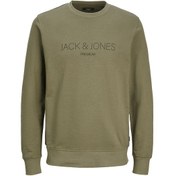 Resim Jack&jones Blajared Erkek Kahverengi Yuvarlak Yaka Sweatshirt Kahverengi 