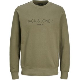 Resim Jack&jones Blajared Erkek Kahverengi Yuvarlak Yaka Sweatshirt Kahverengi 