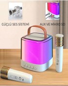 Resim OEM Karaoke Bluetooth Hoparlör Aggıy Ag-s7 Kablosuz Mikrofonlu Rgb Led Parti Işıklı - TRD2282-6600 