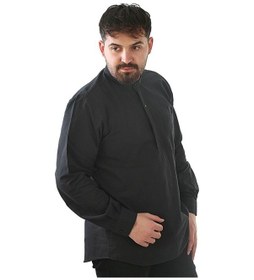 Resim İkranur Hac Ve Umre İçin Gömlek Nakışlı Uzun Kollu Siyah Hakim Yaka %100 Pamuk Hüdayi Çok Renkli 