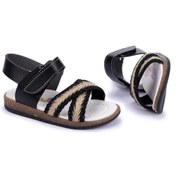 Resim Kiko Şb 2687-91 Ortopedik Kız Çocuk Bebe Sandalet Terlik Siyah 
