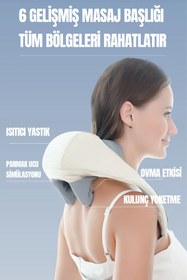 Resim ROBO Şarjlı Ovmalı Isıtmalı Masaj Aleti Insan Eli Yoğurma Hissi 